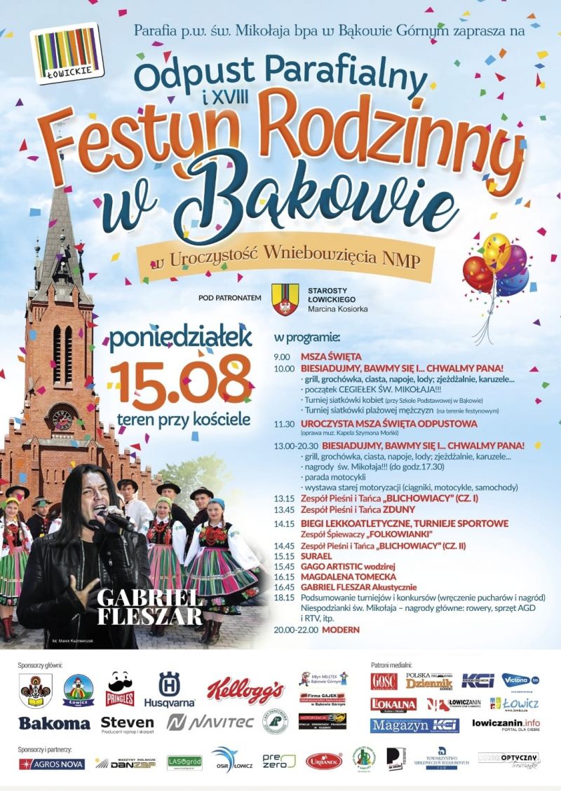 plakat festyn w Bąkowie