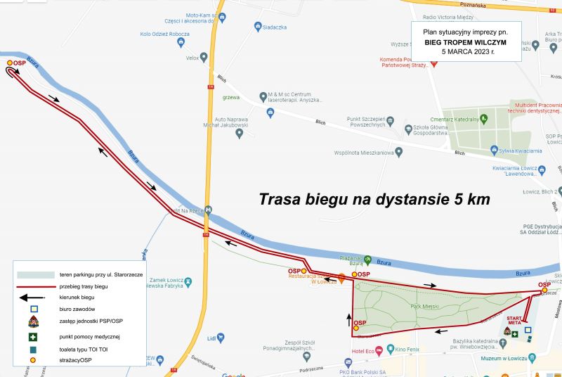 bieg tropem wilczym - trasa 5 km