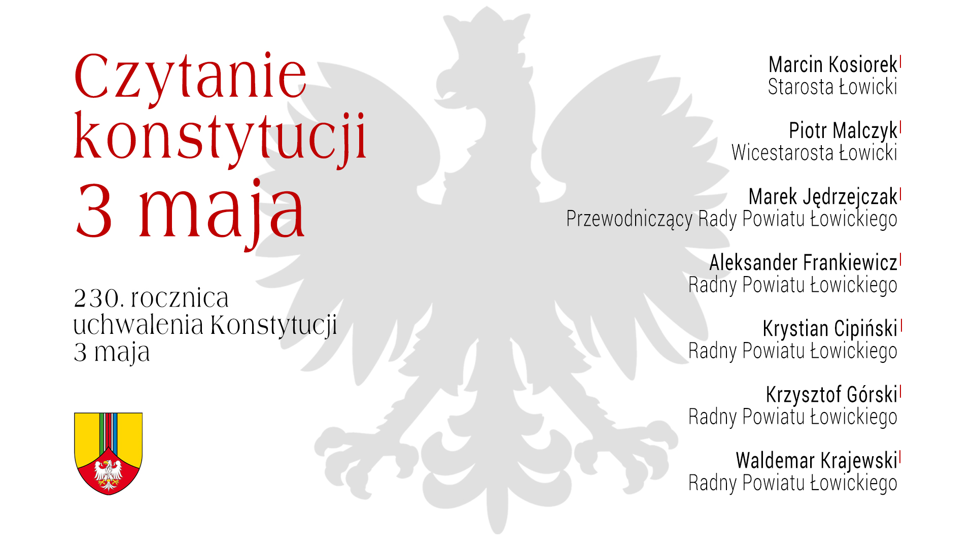 Majówka patriotyczna - czytanie Konstytucji 3 maja